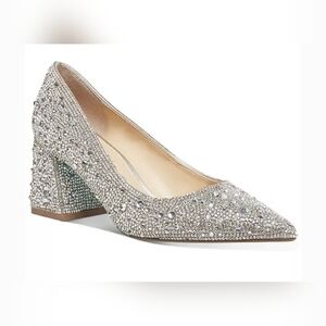 Betsey Johnson Glittering Silver Heels
